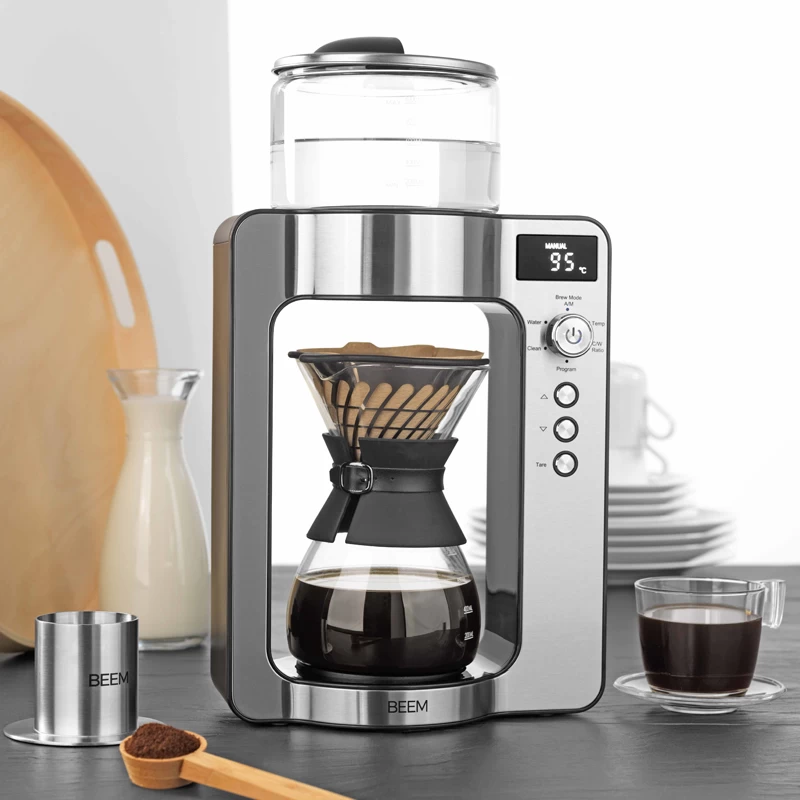 Pour Over Filterkaffeemaschine + Waage Edelstahl Schwarz 3 Pour Over Filterkaffeemaschine + Waage Edelstahl Schwarz – Bild 3