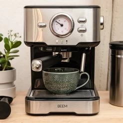 Siebträgermaschine Espresso Select Schwarz Edelstahl -Café 105408 105408 beem siebtragermaschine espresso select kueche