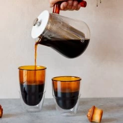 Stack Thermo Glass 200 Ml Semi-Amber -Café 105415 105415 carl henkel stack thermo glass 200 ml semi amber zweistueck